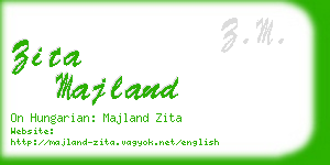 zita majland business card